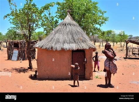 Namibia Damaraland Kamanjab Himba Village Stock Photo Alamy