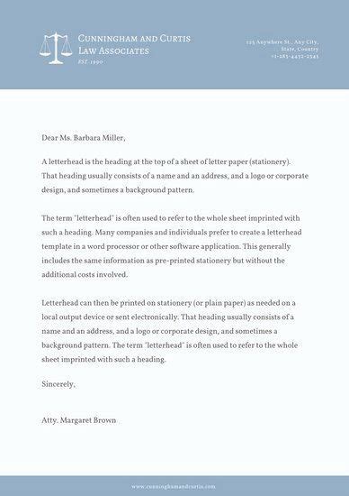 This personal letterhead template for word is sleek, modern, and ready to customize. 25 Law Firm Letterhead Templates in 2020 | Letterhead ...