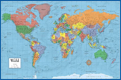 Laminated World Maps Kinderzimmer 2018
