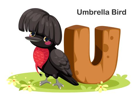 U For Umbrella Bird 1252041 Vector Art At Vecteezy