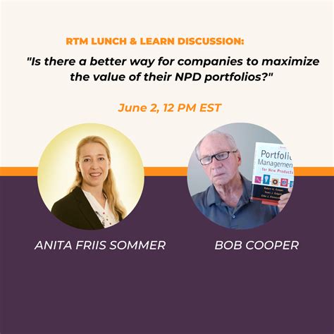 Rtm Lunch And Learn Discussion With Bob Cooper And Anita Friis Sommer Innovation Research