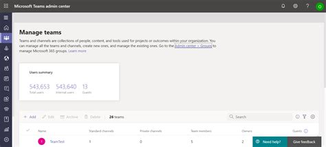Manage Teams With The Microsoft Teams Admin Center Using O365 Manager Plus
