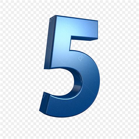 Number 5 3d Transparent Png Blue Number 5 3d Sign Shape Png Image