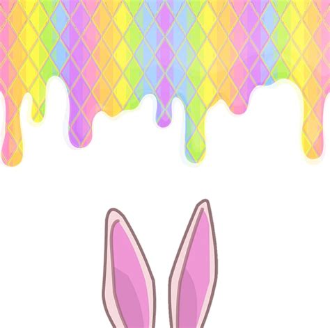 Bunny Ears 2 Animals Cute Easter Fluffy Pastels Rabbit Rainbow