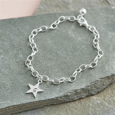 Silver Star Bracelet Personalised By Attic