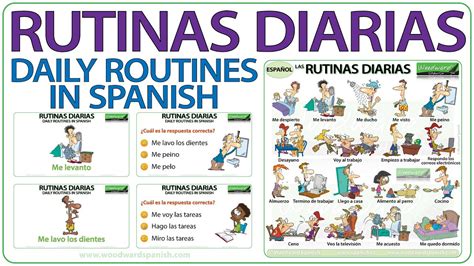 Spanish Daily Routines Rutinas Diarias En Español Youtube