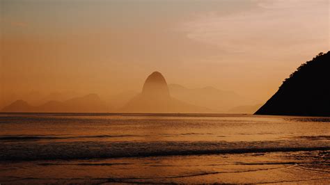 Download 1920x1080 Wallpaper Dusky Beach Sea Waves Sunset Nature Full Hd Hdtv Fhd 1080p