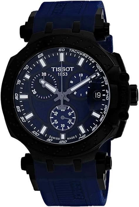 tissot men s t1154173704100 t race blue watch amazon ca clothing shoes and accessories