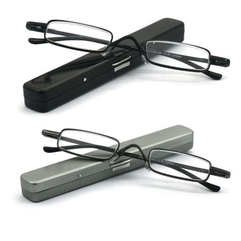 Mini Reading Glasses Eye Zoom 2 Pack Metal Small Readers With Spring