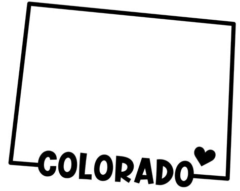 Colorado State Outline Decal