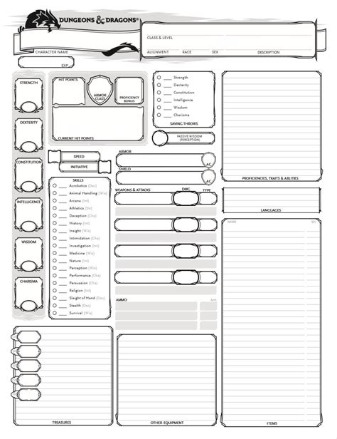 Pin By Marek Wright On D D Character Sheet Dnd Character Sheet