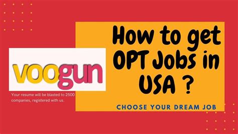 How To Get Opt Jobs In Usa Youtube