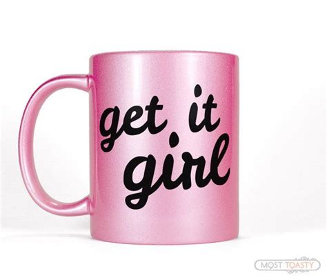 Women S Get It Girl Mug Motivational Coffee Mug Pink Desk Accessories Office T For Coworker