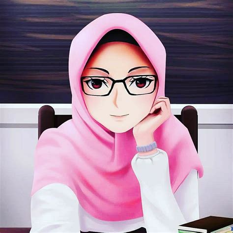 10 Gambar Kartun Hijab Galau Galeri Animasi