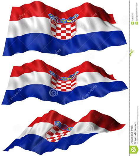 Su costa es una de las más bonitas del mundo. Bandera De Croacia Fotografía de archivo libre de regalías ...