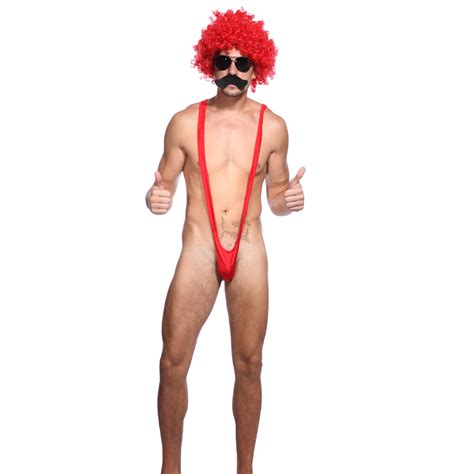 Sexy Borat Mankini Costume Swimsuit Mens Swimwear Thong Sexy Party Wear