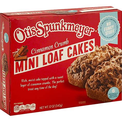 Otis Spunkmeyer Mini Loaf Cakes Cinnamon Crumb Frozen Foods Harvest Market