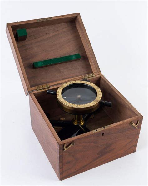 negretti and zambra cedar box bearing compass zother industry science and technology