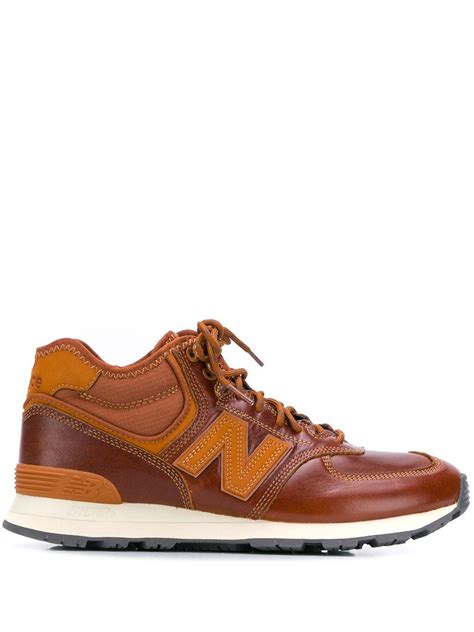 New Balance Leather Mh574v1 Sneakers In Brown For Men Lyst