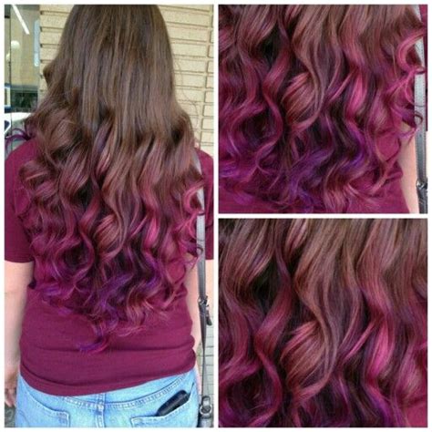 Purple Tip Dyed Hair Cool Hairstyles Hair Bright Hair