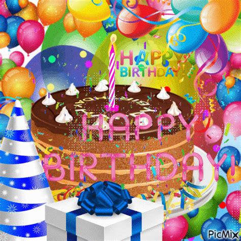Share the best gifs now >>>. Confetti Happy Birthday Cake Gif Pictures, Photos, and ...