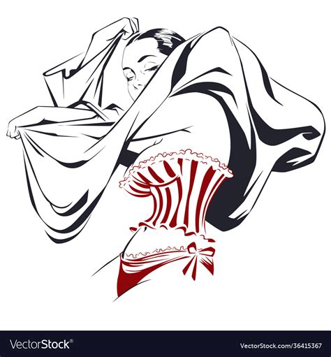 beautiful girl takes off her dress woman vector image