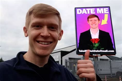 man who has never had a date advertises himself on huge billboard manchester evening news