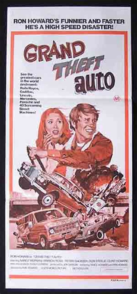 Grand Theft Auto 1977 Ron Howard Original Movie Poster Moviemem