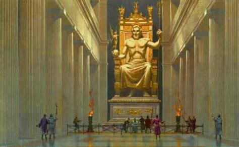Heiligtum zu ehren heras, der ehefrau von zeus. Seven Wonders of the World: Statue of Zeus at Olympia ...