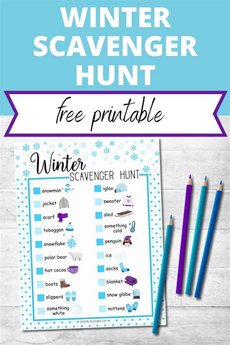 Tm + © 2021 vimeo, inc. Free Printable Winter Scavenger Hunt for Kids