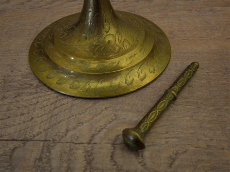 Vintage Brass Bell Gong With Mallet Antique Gonger Etsy