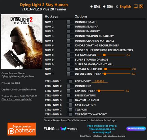 Dying Light Stay Human Trainer Fling Trainer Pc Game Cheats And Mods