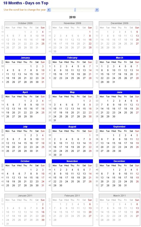 18 Months Calendar Printable Example Calendar Printable