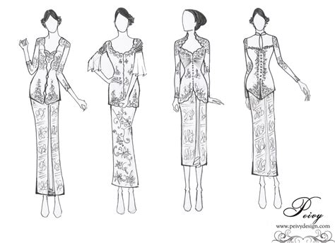 Sketsa Desain Kebaya Ruang Ilmu