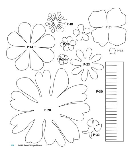 Flower Template Svg Png Images Craft Printable Diy Paper Flowers By