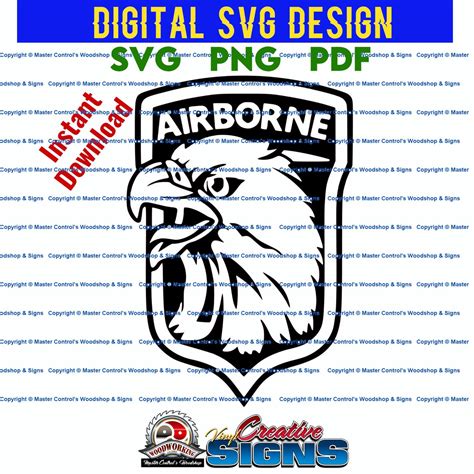 Airborne Insignia Airborne Military Svg Svg Png And Svg Etsy