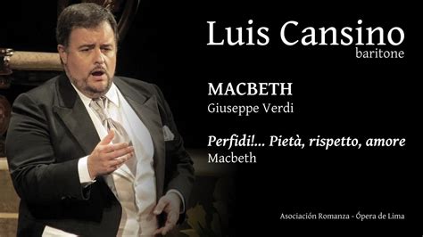 Macbeth Perfidi Pietà Rispetto Amore Youtube