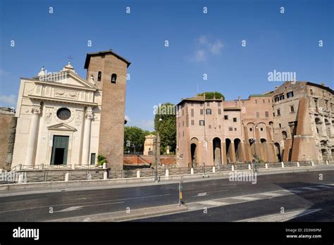 Italy Rome Via Del Teatro Di Marcello Church Of San Nicola In