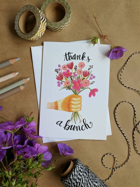 Thanks a Bunch Card Thank You Card Thanks | Etsy | Thanks a bunch 