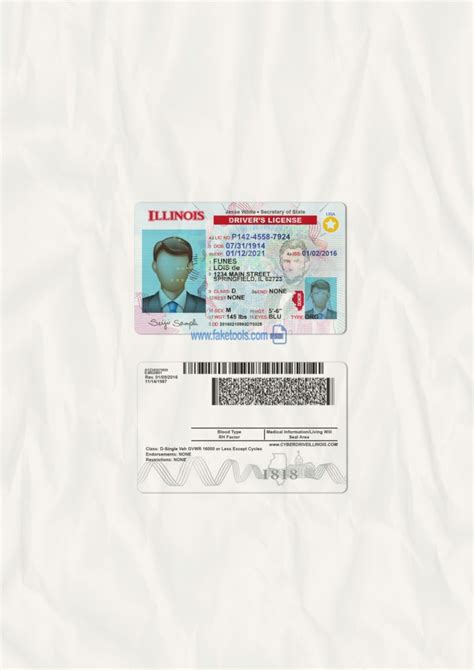 Illinois Driver License Psd Template High Quality Psd Template