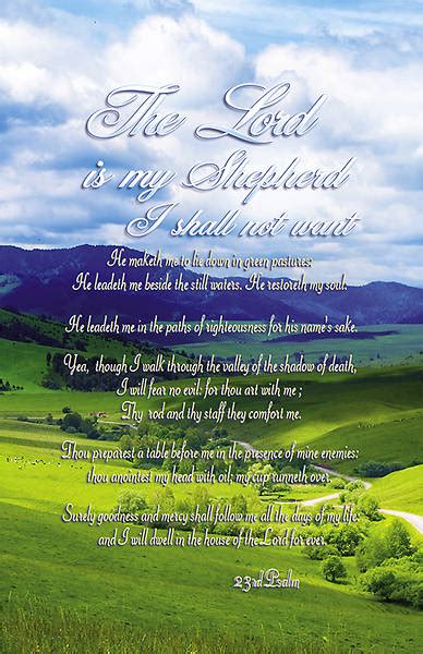 Psalm 23 Bulletin Regular Package Of 100 Cokesbury