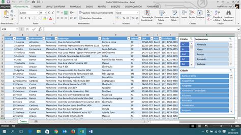 Microsoft Excel Segmenta O De Dados Em Tabela De Dados On Training