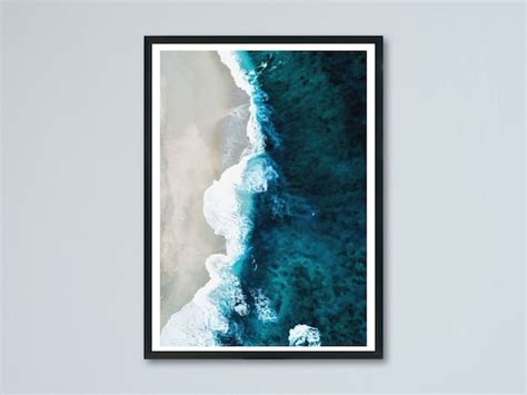 Aerial Ocean Print Ocean Wall Art Beach Print Ocean Waves Etsy