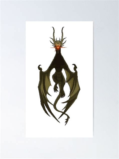 Kalameet The Black Dragon Pixel Art Poster For Sale By Sev4 Redbubble