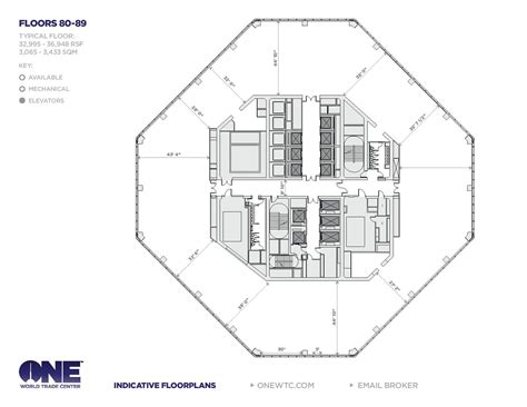 One World Trade Center Freedom Tower Floor Plans New York City First