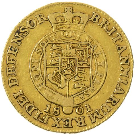 1801 George Iii Half Guinea Gold Coin £51890