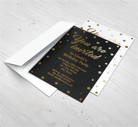 You Are Invited Gold Foil Party Invitations Personalise Online Plus