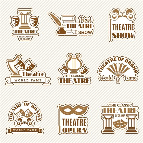 Premium Vector Theatre Logo Cinema Entertainment Show Elements