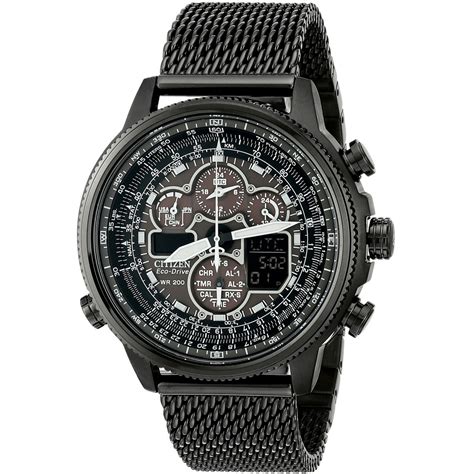 Citizen Eco Drive Navihawk Atomic Alarm Chronograph Mens Watch Jy8035