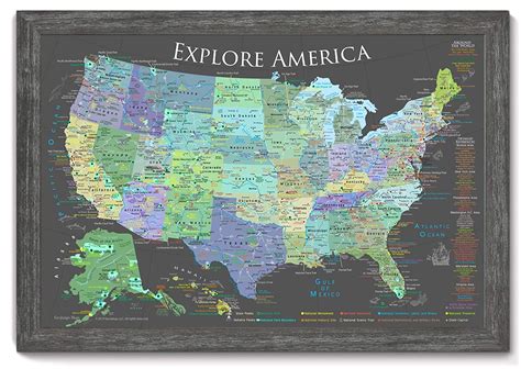 Personalized National Parks Push Pin Map Of The Usa